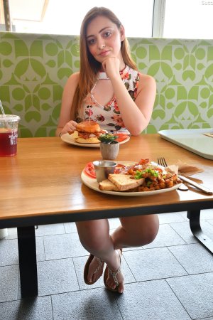 Ginger Sutton FTV masturbates when dining in the cafe photo 6