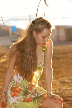 Fiona FTV poses in a floral dress photo 11