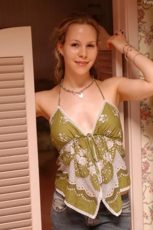 Fiona FTV poses in a floral dress photo 13