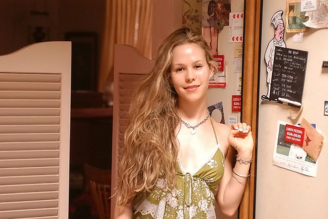 Fiona FTV poses in a floral dress photo 14