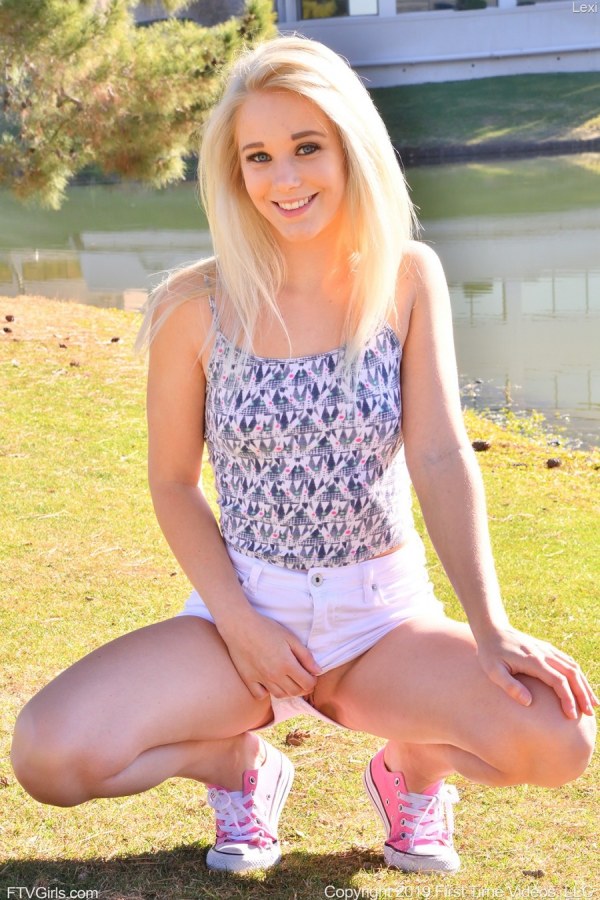 Lexi FTV with nipple piercings will get naked outdoors