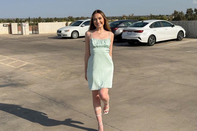 Sofie FTV flashes her bare pussy in a parking lot photo 7